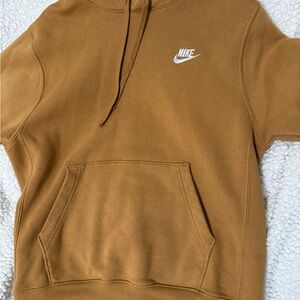Nike Men's Tan Hoodie Sweater Small